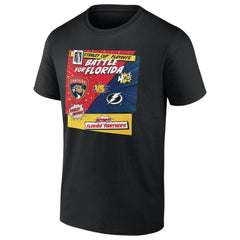 Florida Panthers vs. Tampa Bay Lightning 2025 Stanley Cup Playoffs Rivalry Comic Pop T-Shirt - NHL T-shirts