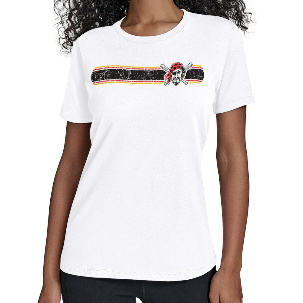 Pittsburgh Pirates Starter Women's Team Stripe T-Shirt - MLB T-shirts