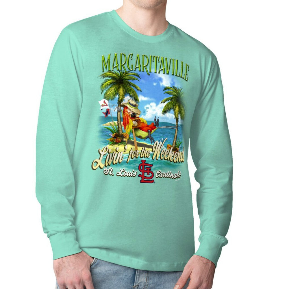 St. Louis Cardinals Margaritaville Livin' for the Weekend Long Sleeve T-Shirt - MLB T-shirts