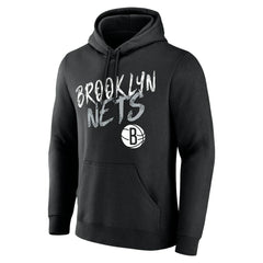 Black Brooklyn Nets Hustle Custom Pullover Hoodie | NBA
