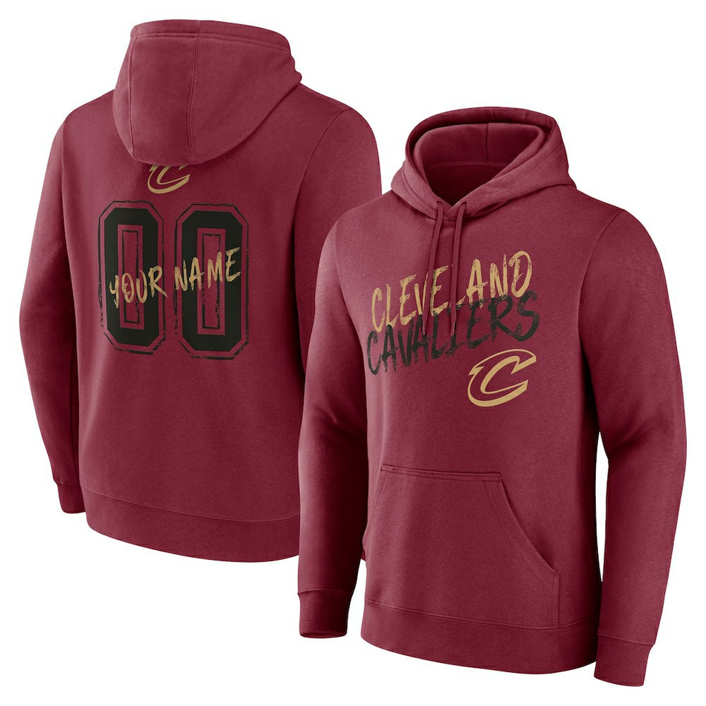 Wine Cleveland Cavaliers Hustle Custom Pullover Hoodie sale | NBA