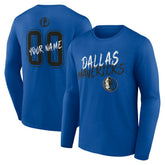 Blue Dallas Mavericks Hustle Custom Long Sleeve T-Shirt sale | NBA