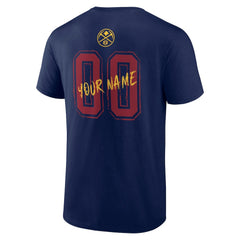 Navy Denver Nuggets Hustle Custom T-Shirt sale | NBA