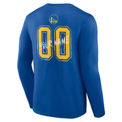 Royal Golden State Warriors Hustle Custom Long Sleeve T-Shirt sale | NBA