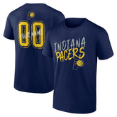 Navy Indiana Pacers Hustle Custom T-Shirt | NBA