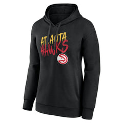 Black Atlanta Hawks Women's Hustle Custom Pullover Hoodie | NBA