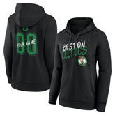 Black Boston Celtics Women's Hustle Custom Pullover Hoodie | NBA