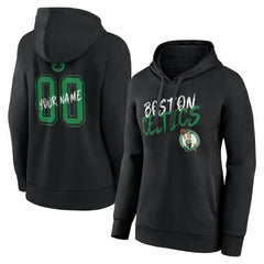 Black Boston Celtics Women's Hustle Custom Pullover Hoodie | NBA
