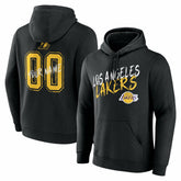 Black Los Angeles Lakers Hustle Custom Pullover Hoodie | NBA