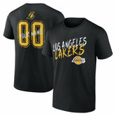 Black Los Angeles Lakers Hustle Custom T-Shirt | NBA