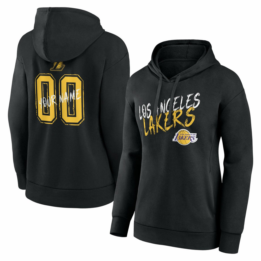 Black Los Angeles Lakers Women's Hustle Custom Pullover Hoodie | NBA
