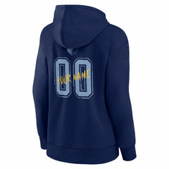 Navy Memphis Grizzlies Women's Hustle Custom Pullover Hoodie | NBA
