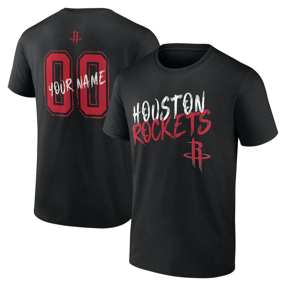 Black Houston Rockets Hustle Custom T-Shirt sale | NBA
