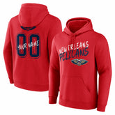Red New Orleans Pelicans Hustle Custom Pullover Hoodie | NBA