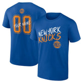 Blue New York Knicks Hustle Custom T-Shirt | NBA