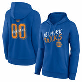 Blue New York Knicks Women's Hustle Custom Pullover Hoodie | NBA