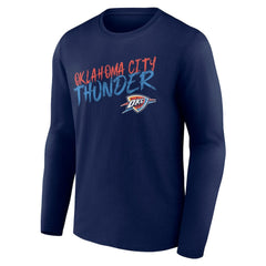 Navy Oklahoma City Thunder Hustle Custom Long Sleeve T-Shirt | NBA
