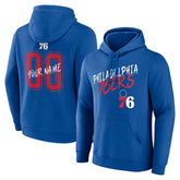 Royal Philadelphia 76ers Hustle Custom Pullover Hoodie | NBA