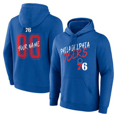 Royal Philadelphia 76ers Hustle Custom Pullover Hoodie | NBA