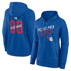Royal Philadelphia 76ers Women's Hustle Custom Pullover Hoodie | NBA