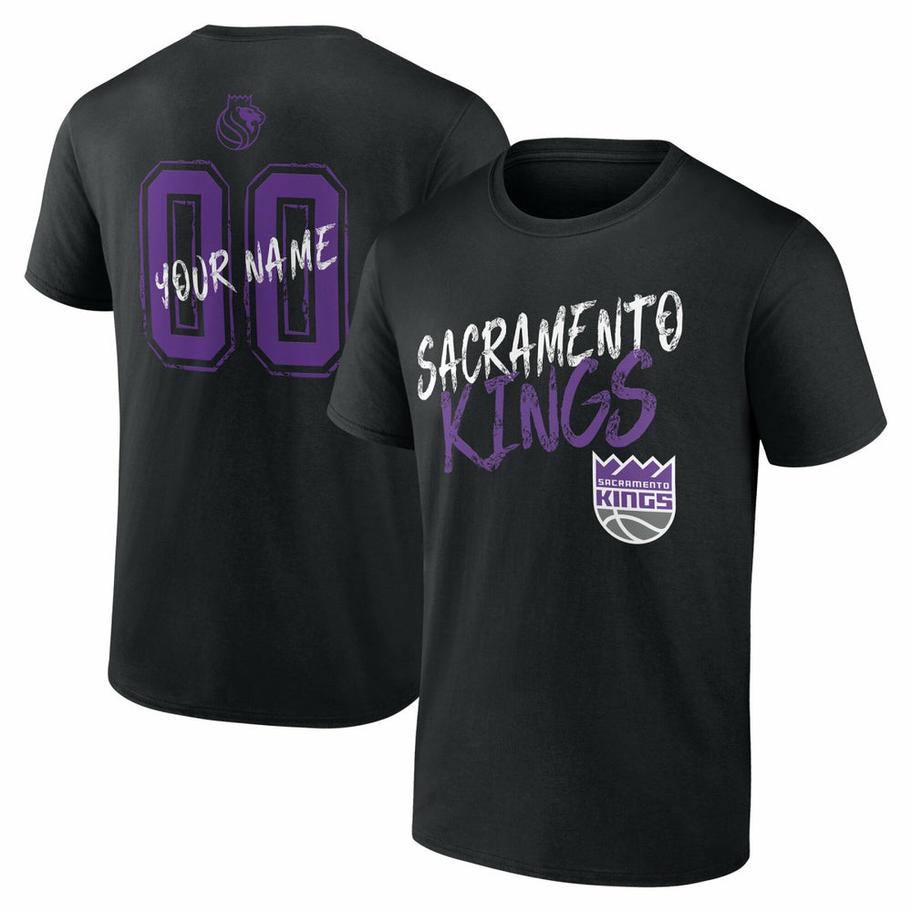 Black Sacramento Kings Hustle Custom T-Shirt | NBA