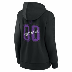 Black Sacramento Kings Women's Hustle Custom Pullover Hoodie | NBA