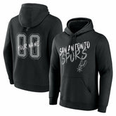 Black San Antonio Spurs Hustle Custom Pullover Hoodie | NBA