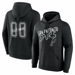 Black San Antonio Spurs Hustle Custom Pullover Hoodie | NBA
