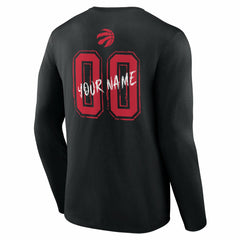 Black Toronto Raptors Hustle Custom Long Sleeve T-Shirt | NBA