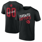 Black Toronto Raptors Hustle Custom T-Shirt | NBA