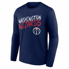 Navy Washington Wizards Hustle Custom Long Sleeve T-Shirt | NBA