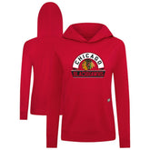 Chicago Blackhawks Levelwear Women's Relay Banner Arch Pullover Hoodie - NHL Hoodies