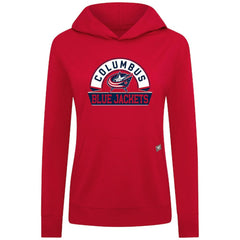 Columbus Blue Jackets Levelwear Women's Relay Banner Arch Pullover Hoodie - NHL Hoodies