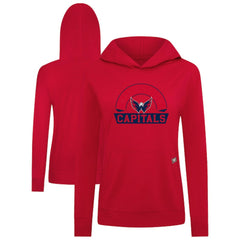 Washington Capitals Levelwear Women's Relay Banner Arch Pullover Hoodie - NHL Hoodies