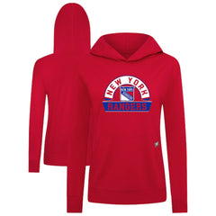 New York Rangers Levelwear Women's Relay Banner Arch Pullover Hoodie - NHL Hoodies