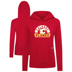 Calgary Flames Levelwear Women's Relay Banner Arch Pullover Hoodie - NHL Hoodies