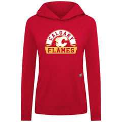 Calgary Flames Levelwear Women's Relay Banner Arch Pullover Hoodie - NHL Hoodies