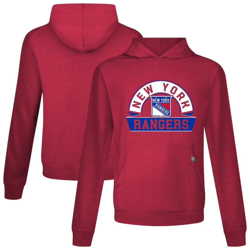New York Rangers Levelwear Relay Banner Arch Pullover Hoodie - NHL Hoodies
