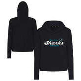 San Jose Sharks Levelwear Women's Sweet Monument Tri-Blend Cropped Pullover Hoodie - NHL Hoodies