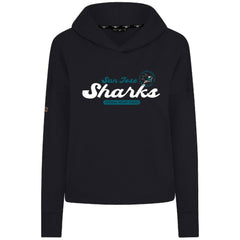 San Jose Sharks Levelwear Women's Sweet Monument Tri-Blend Cropped Pullover Hoodie - NHL Hoodies