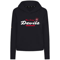 New Jersey Devils Levelwear Women's Sweet Monument Tri-Blend Cropped Pullover Hoodie - NHL Jerseys