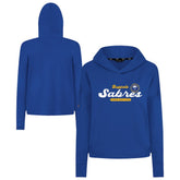 Buffalo Sabres Levelwear Women's Sweet Monument Tri-Blend Cropped Pullover Hoodie - NHL Hoodies