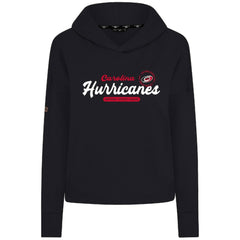 Carolina Hurricanes Levelwear Women's Sweet Monument Tri-Blend Cropped Pullover Hoodie - NHL Hoodies