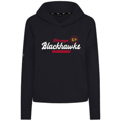 Chicago Blackhawks Levelwear Women's Sweet Monument Tri-Blend Cropped Pullover Hoodie - NHL Hoodies