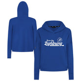 Tampa Bay Lightning Levelwear Women's Sweet Monument Tri-Blend Cropped Pullover Hoodie - NHL Hoodies