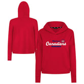 Montreal Canadiens Levelwear Women's Sweet Monument Tri-Blend Cropped Pullover Hoodie - NHL Hoodies