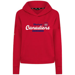 Montreal Canadiens Levelwear Women's Sweet Monument Tri-Blend Cropped Pullover Hoodie - NHL Hoodies