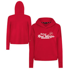 Detroit Red Wings Levelwear Women's Sweet Monument Tri-Blend Cropped Pullover Hoodie - NHL Hoodies
