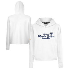 Toronto Maple Leafs Levelwear Women's Sweet Monument Tri-Blend Cropped Pullover Hoodie - NHL Hoodies