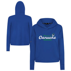 Vancouver Canucks Levelwear Women's Sweet Monument Tri-Blend Cropped Pullover Hoodie - NHL Hoodies